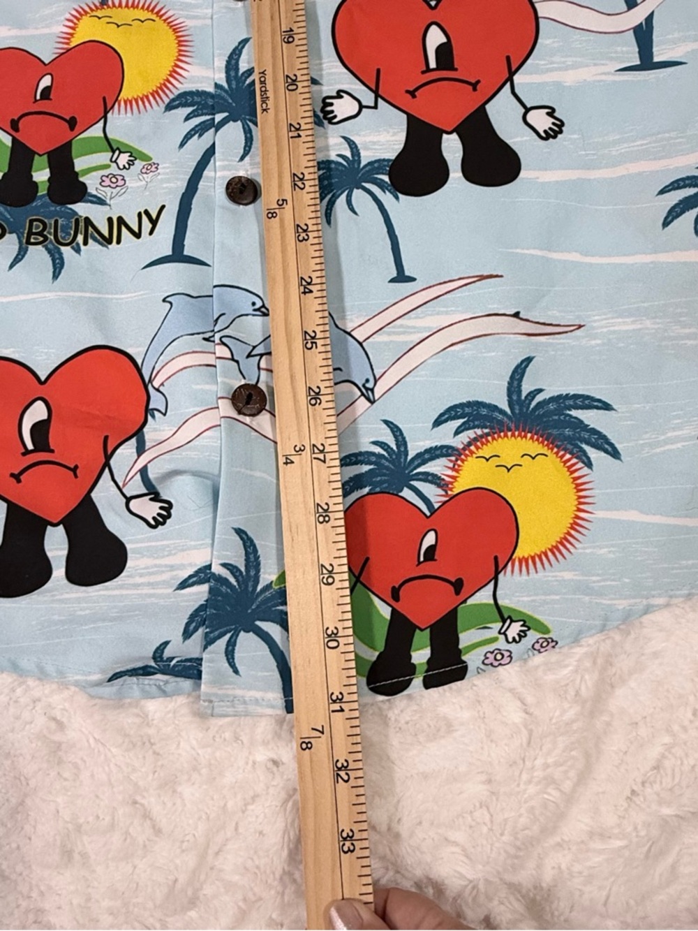 Bad Bunny Trap Rap button shirt, short sleeves - Size L - Picture 6 of 9